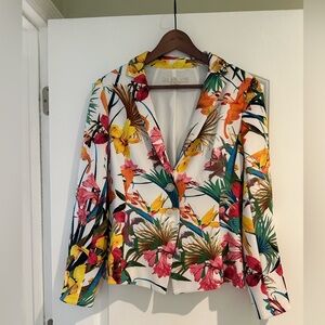 NWOT Boston Proper Tropical Floral Blazer